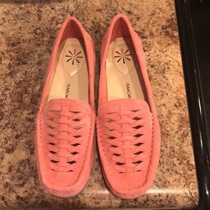 Isaac Mizrahi Pink Suede Moccasin